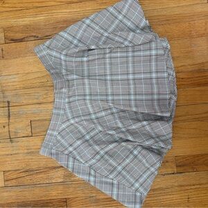 Aeropostale Brown and Blue Checkered Skirt